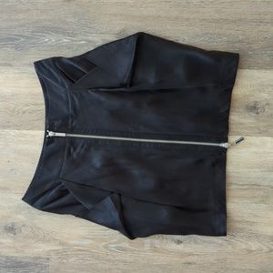 Karen Millen Black Silk Skirt